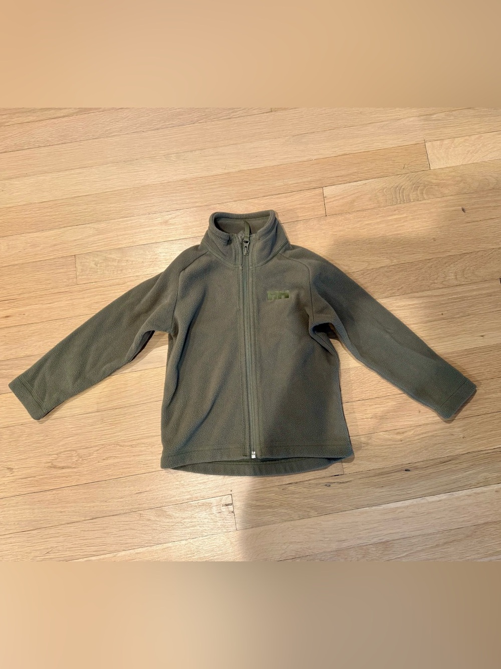 Helly Hansen Kids Olive Green Fleece Puffer Jacket